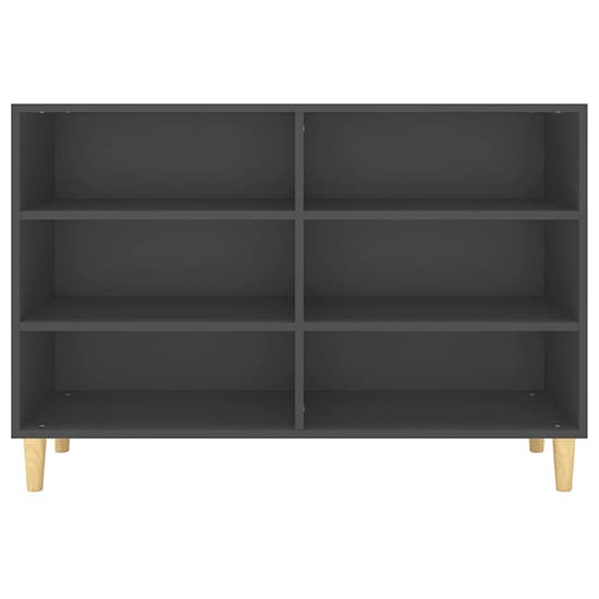 Larya Wooden Bookcase With 6 Shelves In Grey_4