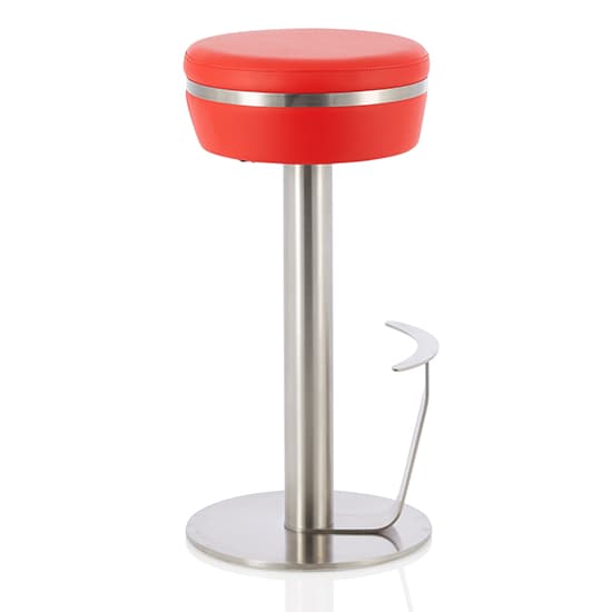 Latos Faux Leather Fixed Bar Height Bar Stool In Red_2