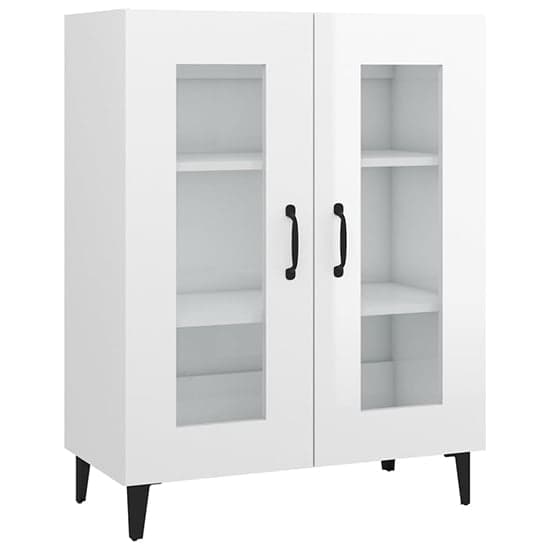 Latrell High Gloss Sideboard With 2 Doors In White_3