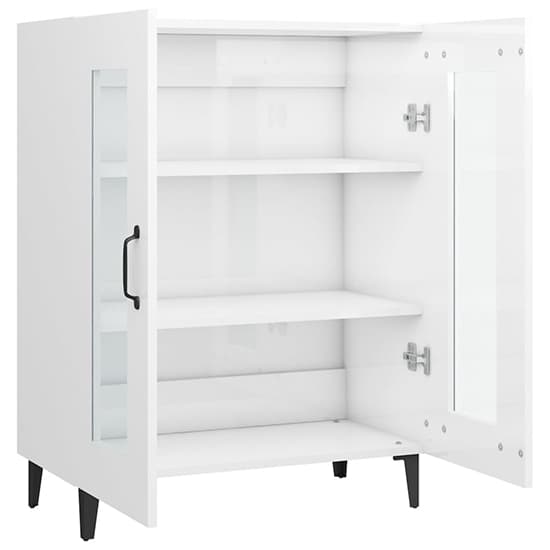 Latrell High Gloss Sideboard With 2 Doors In White_5