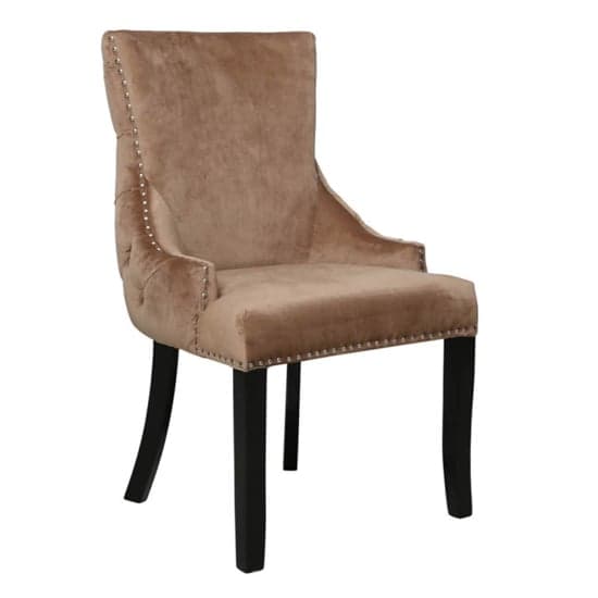 Laughlin Champagne Velvet Dining Chairs With Tufted Back In Pair_2