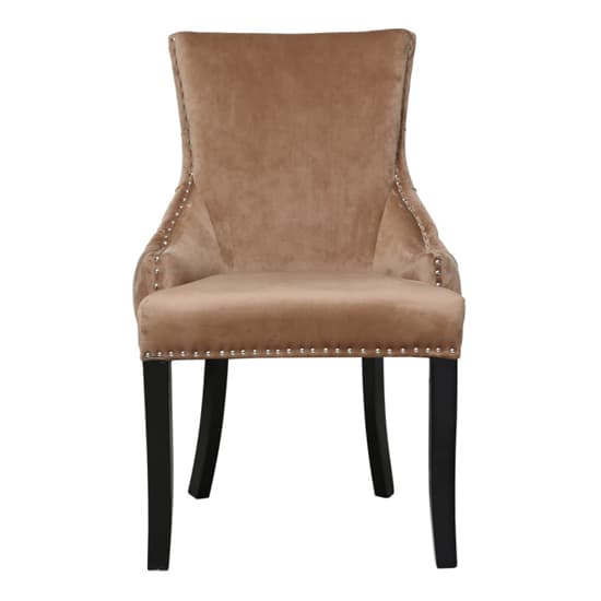 Laughlin Champagne Velvet Dining Chairs With Tufted Back In Pair_3