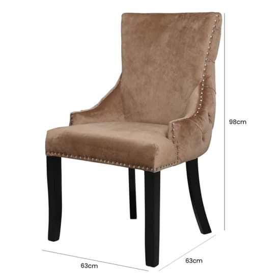 Laughlin Champagne Velvet Dining Chairs With Tufted Back In Pair_6