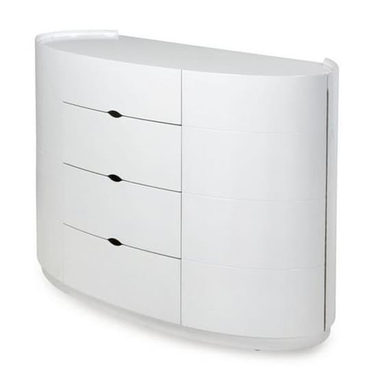 Laura Dressing Table In White High Gloss With 4 Drawers_2