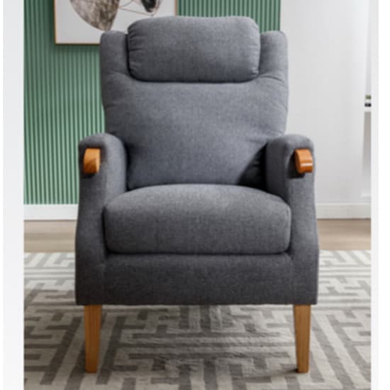 Laurel Fabric Fireside Bedroom Chair In Grey_2