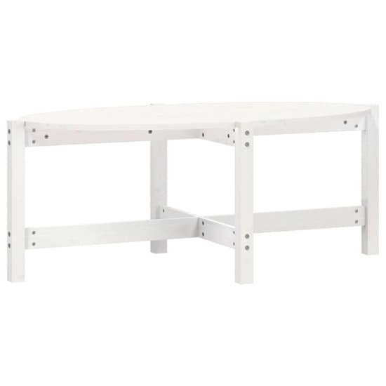 Laurel Solid Pine Wood Coffee Table In White_3