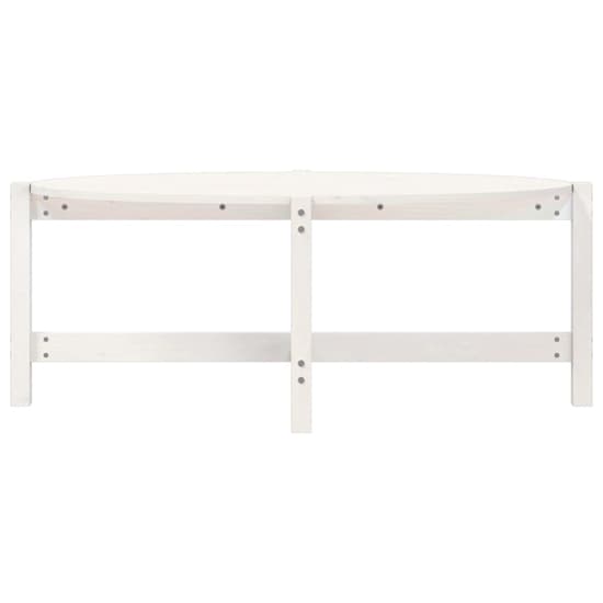Laurel Solid Pine Wood Coffee Table In White_4