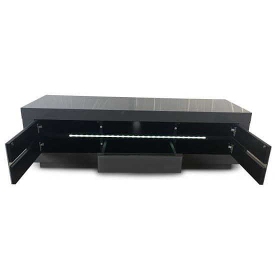 Martley Contemporary TV Stand In Grey High Gloss With LED_2