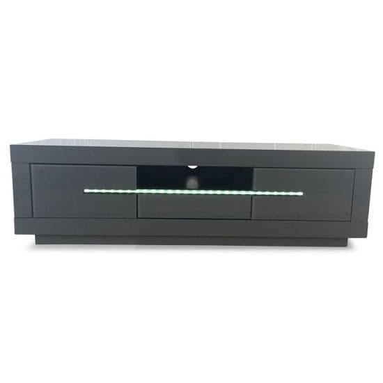 Martley Contemporary TV Stand In Grey High Gloss With LED_3