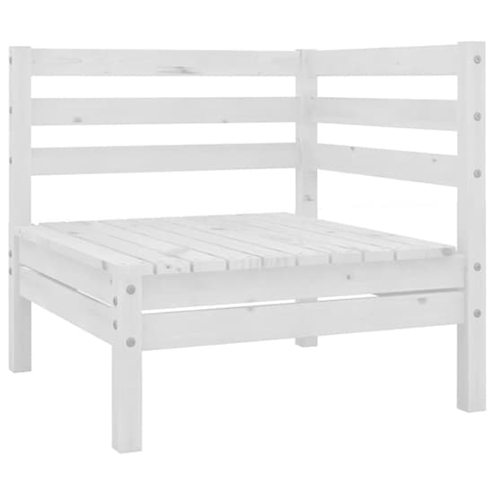 Laurie Solid Pinewood Garden Lounge Set In White_3