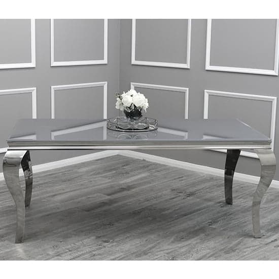 Laval Grey Glass Dining Table With 6 Elmira Black Chairs_2