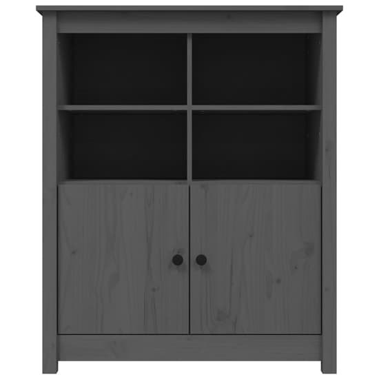 Laval Solid Pine Wood Sideboard With 2 Doors In Grey_4