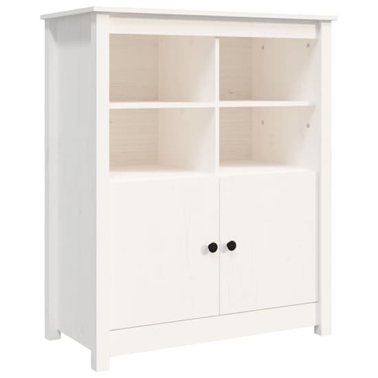Laval Solid Pine Wood Sideboard With 2 Doors In White_3