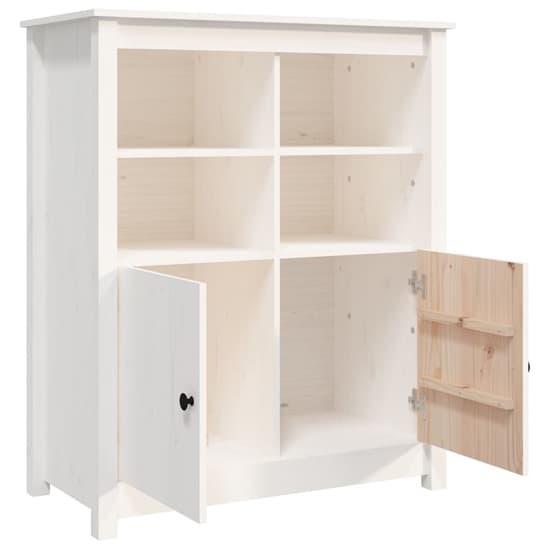 Laval Solid Pine Wood Sideboard With 2 Doors In White_5