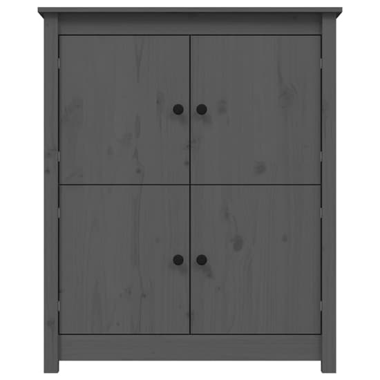 Laval Solid Pine Wood Sideboard With 4 Doors In Grey_4
