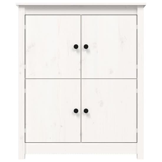 Laval Solid Pine Wood Sideboard With 4 Doors In White_4