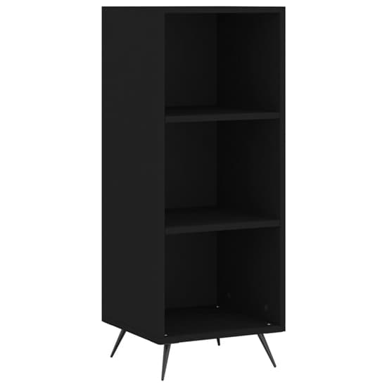 Lavey Wooden Shelving Unit With 2 Shelves In Black_2