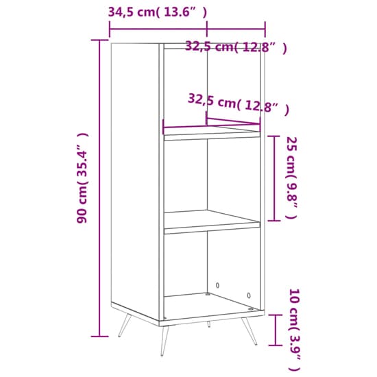 Lavey Wooden Shelving Unit With 2 Shelves In White_6