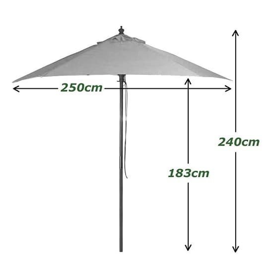 Lavi Round 2.5M Parasol With Wood Pulley In Black_7