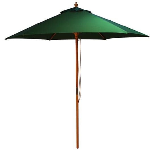 Lavi Round 2.5M Parasol With Wood Pulley In Green_1