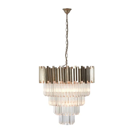 Lawton Large Clear Glass Chandelier Ceiling Light In Silver_1