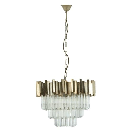 Lawton Small Clear Glass Chandelier Ceiling Light In Silver_2