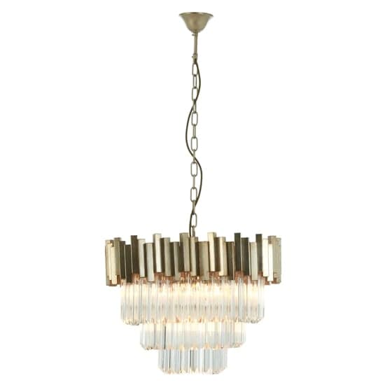 Lawton Small Clear Glass Chandelier Ceiling Light In Silver_1