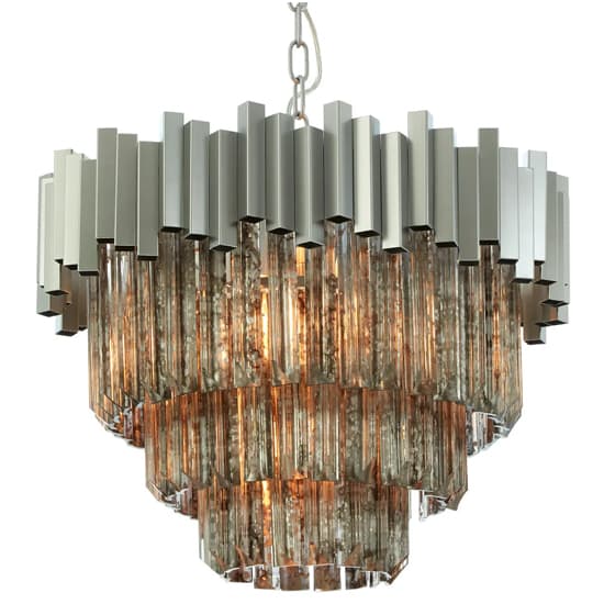 Lawton Small Mirrored Glass Chandelier Ceiling Light In Nickel_3