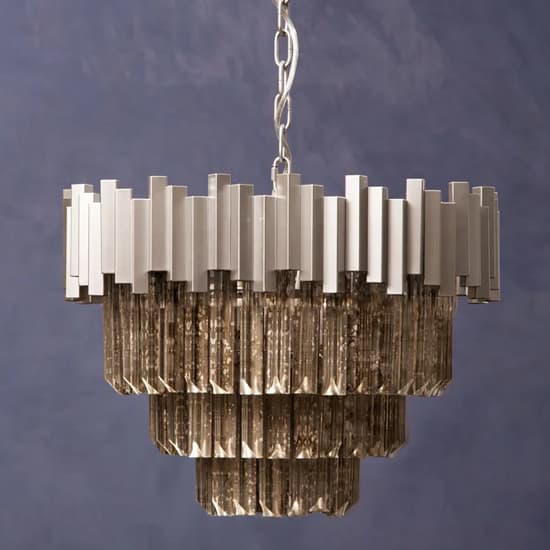Lawton Small Mirrored Glass Chandelier Ceiling Light In Nickel_6