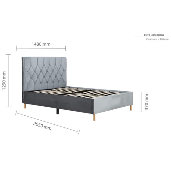 Laxly Fabric Double Bed In Grey_7