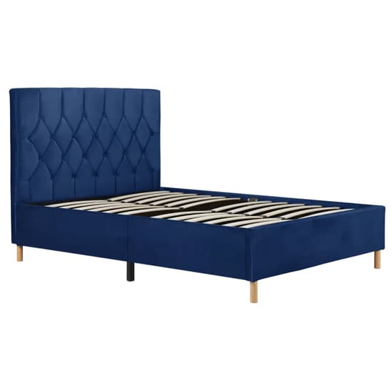 Laxly Fabric King Size Bed In Blue_3