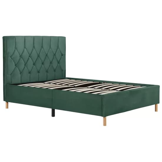 Laxly Fabric King Size Bed In Green_3