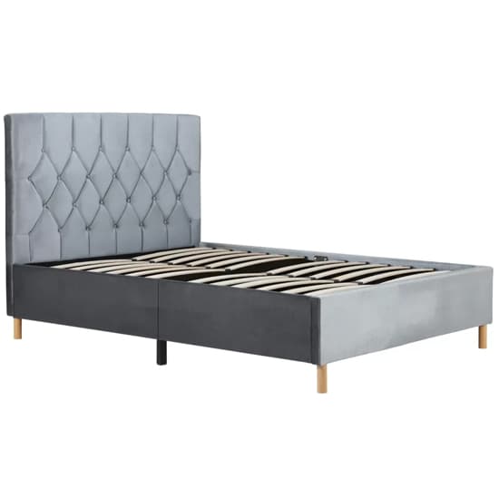 Laxly Fabric King Size Bed In Grey_3