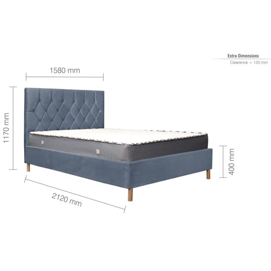 Laxly Fabric King Size Bed In Grey_7