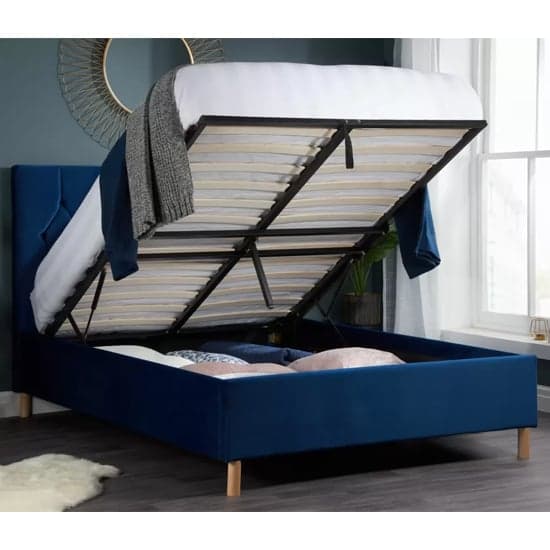 Laxly Fabric Ottoman Double Bed In Blue_2