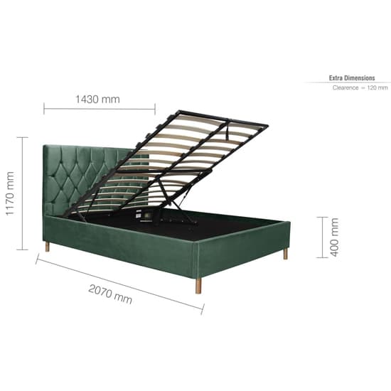 Laxly Fabric Ottoman Double Bed In Green_10