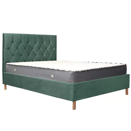 Laxly Fabric Ottoman King Size Bed In Green_3