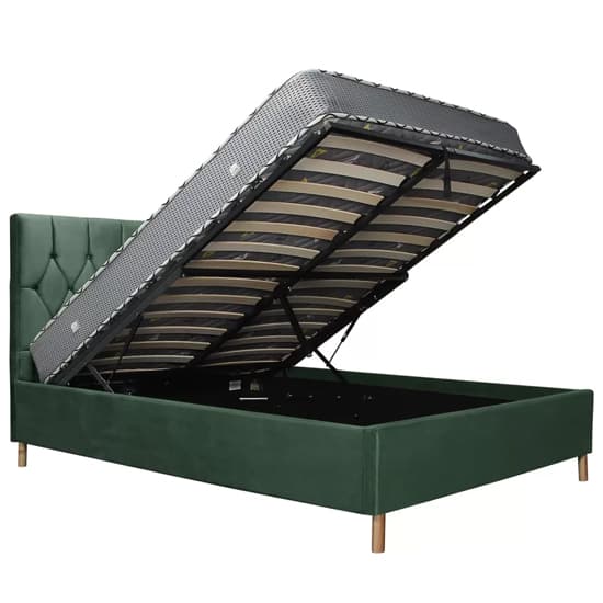 Laxly Fabric Ottoman King Size Bed In Green_4