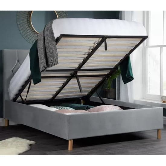 Laxly Fabric Ottoman King Size Bed In Grey_2