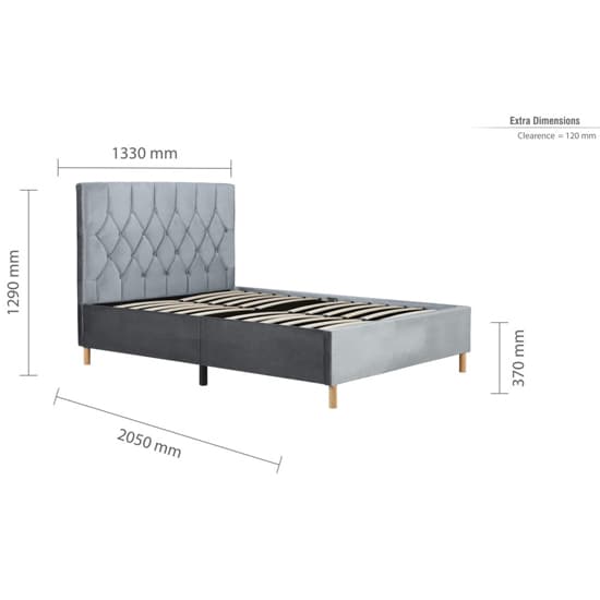 Laxly Fabric Small Double Bed In Grey_7