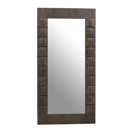 Layton Floor Mirror With Light Oak Solid Wood Frame_1