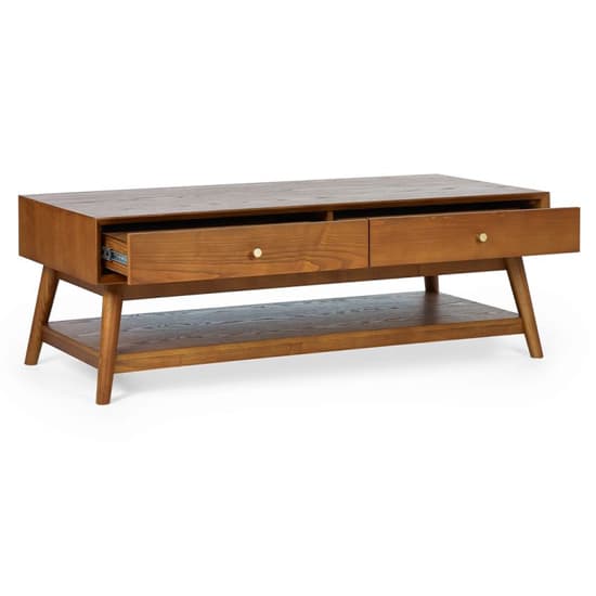 Layton Wooden Coffee Table With 2 Drawers In Cherry_3