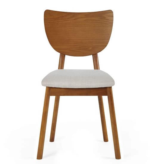 Layton Wooden Dining Chair In Cherry With Padded Seat_2