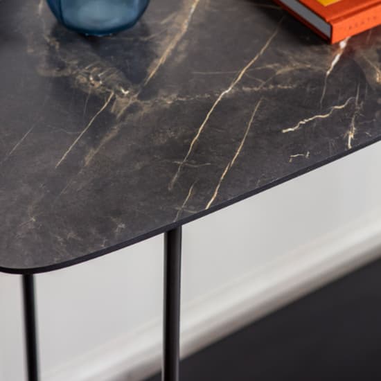 Leadwort Wooden Console Table In Black Marble Effect_3