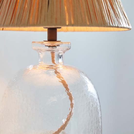 Lecce Natural Raffia Shade Table Lamp With Clear Glass Base_2