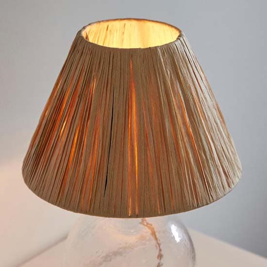 Lecce Natural Raffia Shade Table Lamp With Clear Glass Base_5