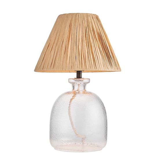 Lecce Natural Raffia Shade Table Lamp With Clear Glass Base_7