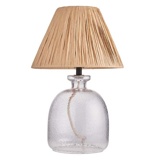 Lecce Natural Raffia Shade Table Lamp With Clear Glass Base_8