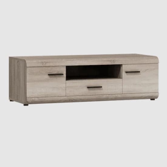 Lecco Wooden TV Stand With 2 Doors 1 Drawer In Sonoma Oak_1