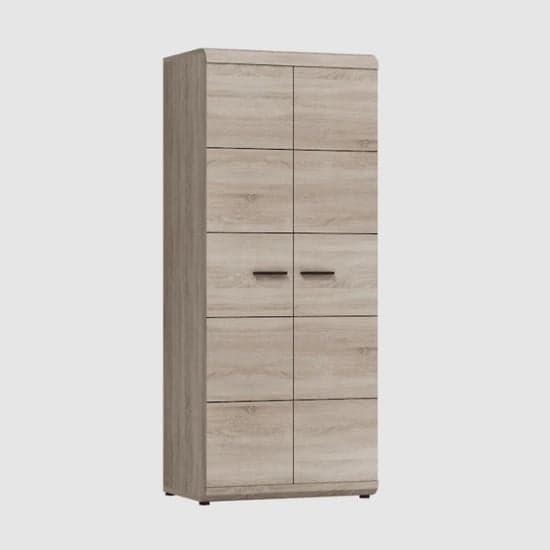 Lecco Wooden Wardrobe With 2 Hinged Doors In Sonoma Oak_1